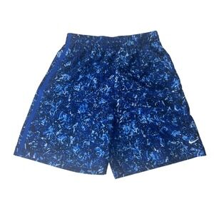 Nike Boys XL Dri-FIT Training Shorts Blue Marble Print FV0275-480 NWT